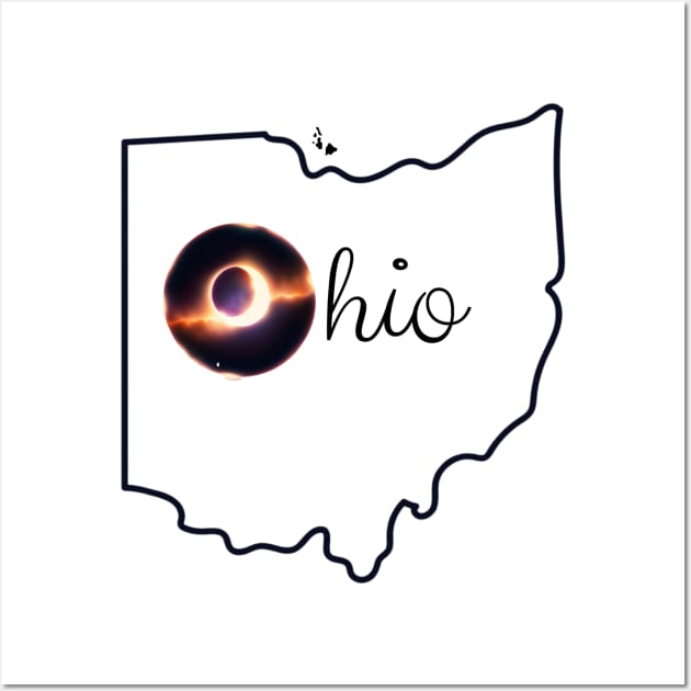 Ohio Total Solar Eclipse April 8, 2024 Wall Art by Little Duck Designs